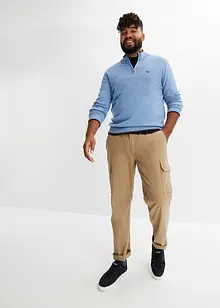 Tröja med krage och dragkedja i återvunnet material, bonprix