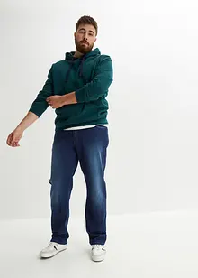 Sweatshirt med huva i ren bomull, bonprix