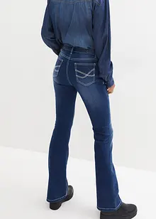 Stretchiga termojeans med mysig insida och ruggad yta, bootcut, bonprix