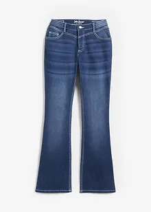 Stretchiga termojeans med mysig insida och ruggad yta, bootcut, bonprix