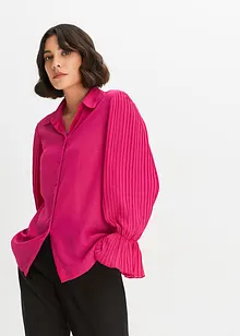 Blus med plisserade ärmar, bonprix