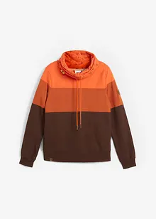 Sweatshirt med mönstrad krage, bonprix