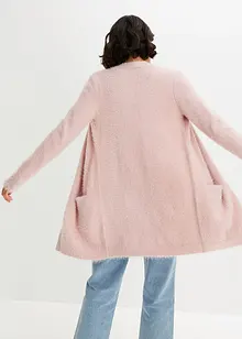 Lång cardigan med fluffigt utseende, bonprix