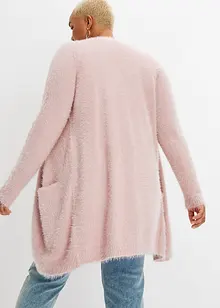 Lång cardigan med fluffigt utseende, bonprix