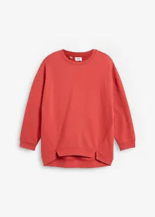 Oversize-sweatshirt med korta slitsar i fållen, bonprix