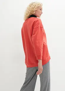 Oversize-sweatshirt med korta slitsar i fållen, bonprix