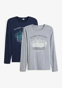 Långärmad T-shirt (2-pack), bonprix