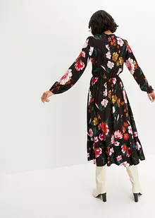 Mellanlång klänning i följsam viskos, bonprix