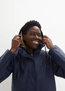 Regnjacka med teddyfoder gjord av ett vattentätt material, bonprix