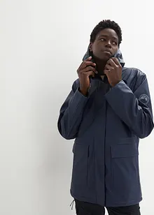 Regnjacka med teddyfoder gjord av ett vattentätt material, bonprix