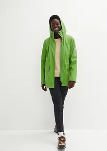 Regnjacka med teddyfoder gjord av ett vattentätt material, bonprix