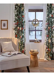 Gardinlängd med LED-belysning och vintrigt mönster (1-pack), bonprix