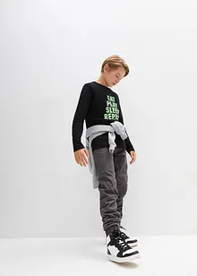 Dra på-jeans med jerseyfoder, Regular Fit, bonprix