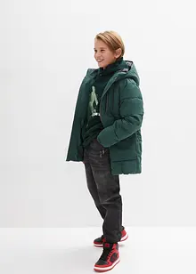 Sweatshirt med huva i mjuk bomullsmix, bonprix