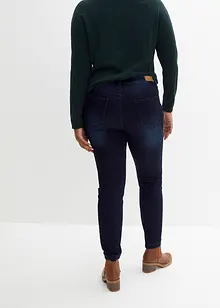 Stretchiga termostuprörsjeans med medelhög midja, bonprix