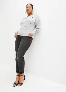 Finstickad tröja av viskosmix, bonprix