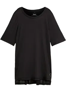 Snabbtorkande sportig lång t-shirt med mesh, bonprix
