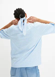 Randig höghalsad T-shirt med raglanärmar, bonprix
