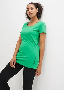 Lång topp med texttryck (2-pack), bonprix