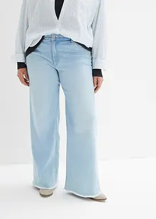 Stretchjeans med hög midja och vida ben, bonprix