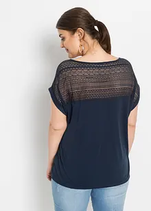Topp med spets av viskosmix, bonprix