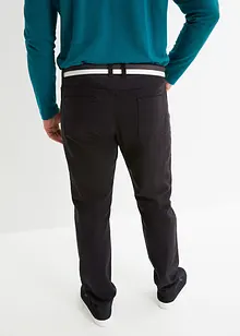 Stretchbyxa med skärp, Regular Fit, Straight, bonprix