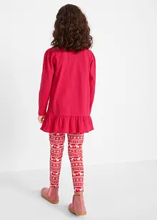 Juligt set med topp + leggings i ekologisk bomull för barn (2 delar), bonprix