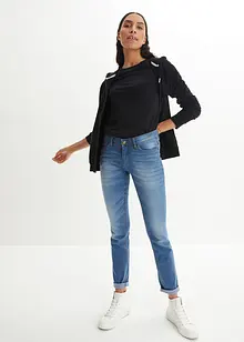 Stretchiga skinny-jeans med medelhög midja, bonprix