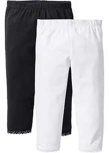 Caprileggings med ekologisk bomull för barn (2-pack), bonprix