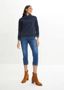 Bekvämt stretchiga 7/8-jeans, bonprix