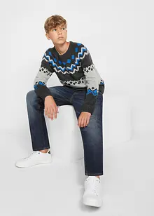 Fleecefodrade jeans, Slim Fit, Straight, bonprix