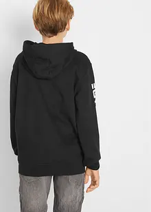 Sweatshirt med huva i ekologisk bomull för barn, bonprix