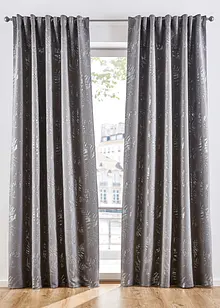 Mörkläggande gardinlängd med glansigt mönster (1-pack), bonprix