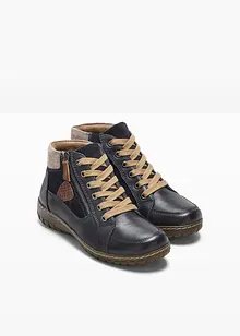 Snörkänga i skinn med bekväm vidd, bonprix