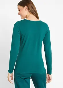 Figurnära topp med långa ärmar, bonprix