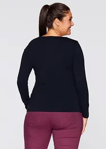Figurnära topp med långa ärmar, bonprix