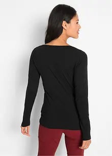 Figurnära topp med långa ärmar, bonprix