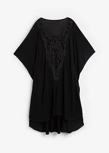 Transparent strandklänning i tunikastil, av viskos, bonprix