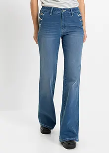 Bootcut Jeans Mid Waist, ekologisk bomull, bonprix