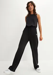 Extra mjuk, snabbtorkande sportjumpsuit i neopren med vida ben, bonprix