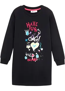 Trikåklänning av ekologisk bomull, bonprix