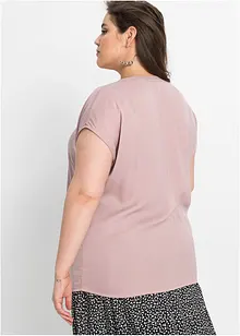 Ledig satinblus med överskurna ärmar, bonprix