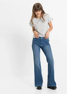 Bootcut Jeans Mid Waist, ekologisk bomull, bonprix
