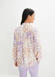 Blus med blommigt mönster, bonprix