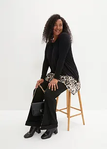 Topp av viskosmix med chiffonginfällning, bonprix