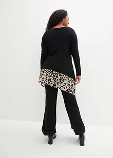 Topp av viskosmix med chiffonginfällning, bonprix