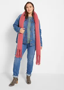 Stretchig jeansjacka i basmodell, bonprix