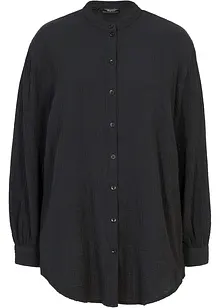 Oversize-muslinblus i bomull, lång modell, bonprix