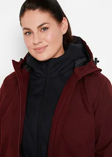 Vattentät funktionsjacka med 2-i-1-look, bonprix