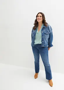 Stretchiga bootcutjeans med medelhög midja, bonprix
